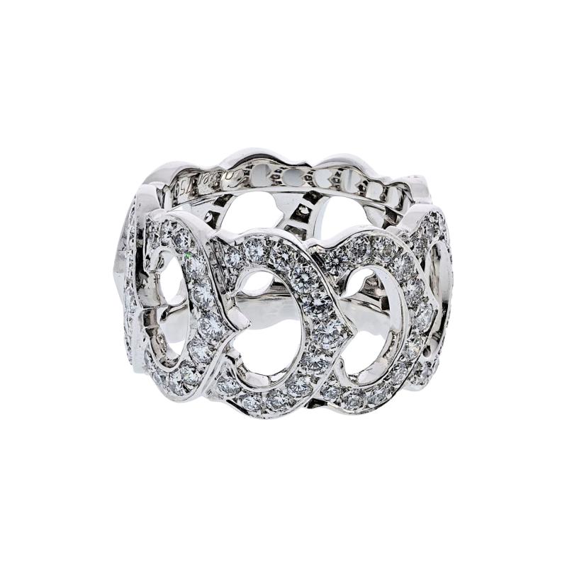  Cartier Cartier 18K White Gold Diamond C Ring