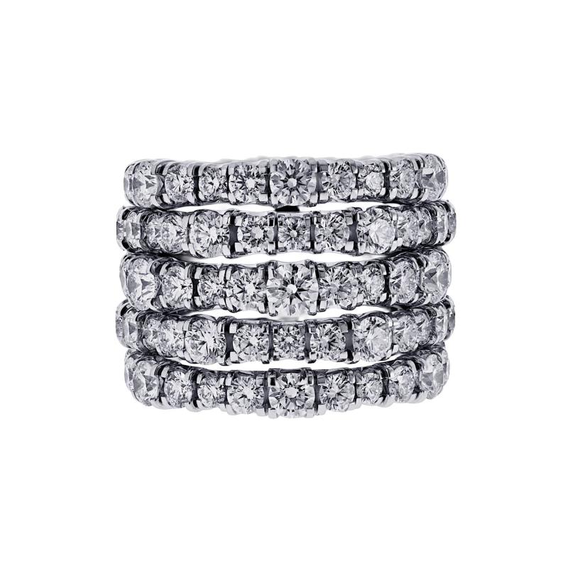  Cartier Cartier 18K White Gold Multirow Lignes Essentielles Ring