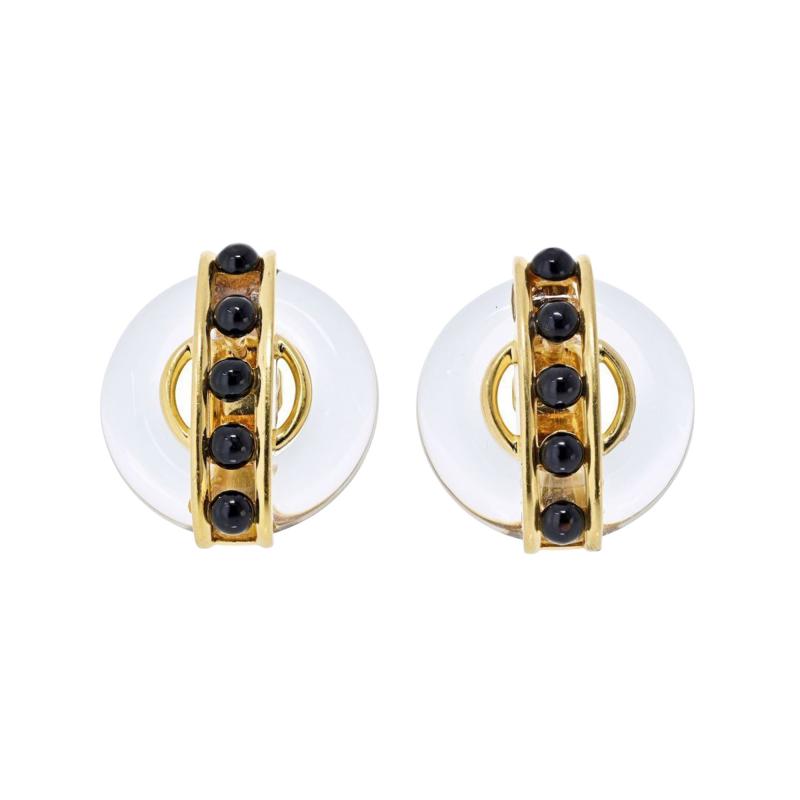  Cartier Cartier 18K Yellow Gold Aldo Cipullo 1973 Rock Crystal Earrings