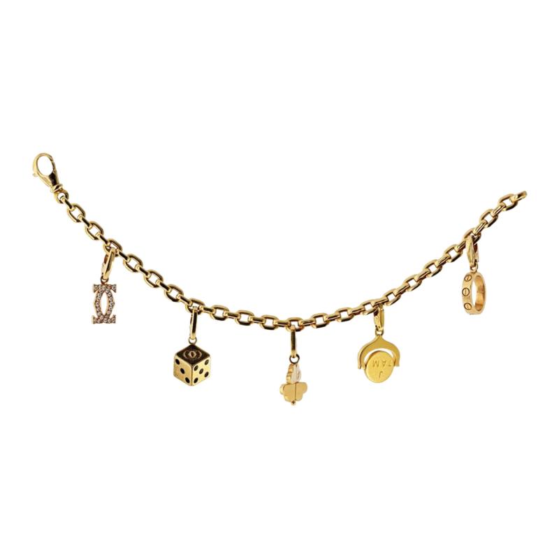  Cartier Cartier 18K Yellow Gold Five Charms Bracelet