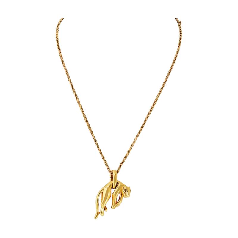  Cartier Cartier 18K Yellow Gold Panthere Circa 1991 On A Chain Pendant