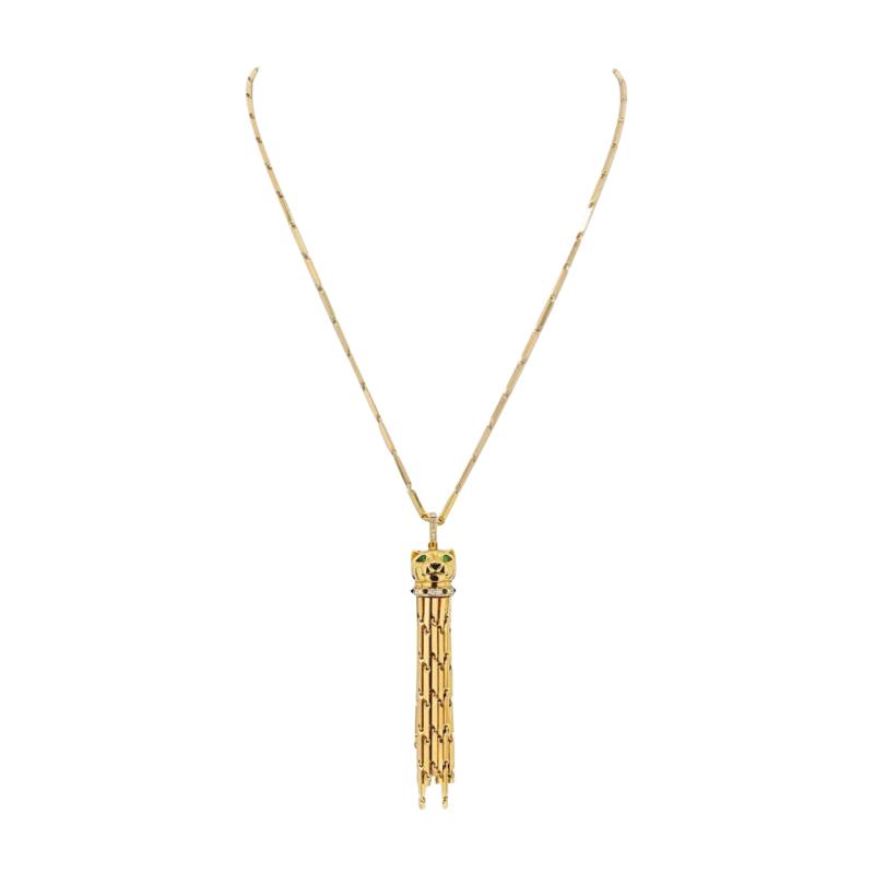  Cartier Cartier 18K Yellow Gold Panthere Long Tassel Necklace