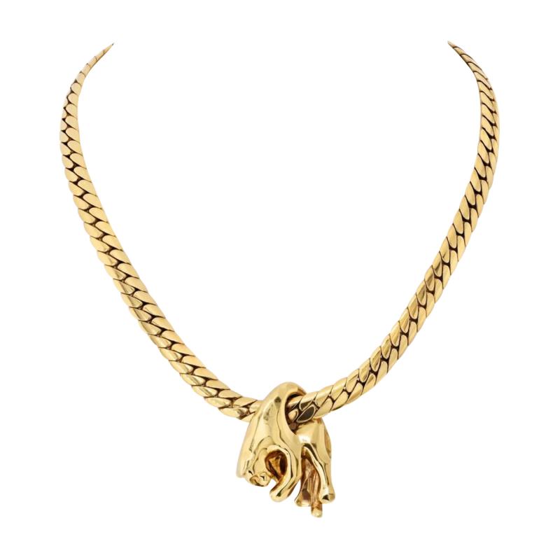  Cartier Cartier 18K Yellow Gold Panthere Necklace