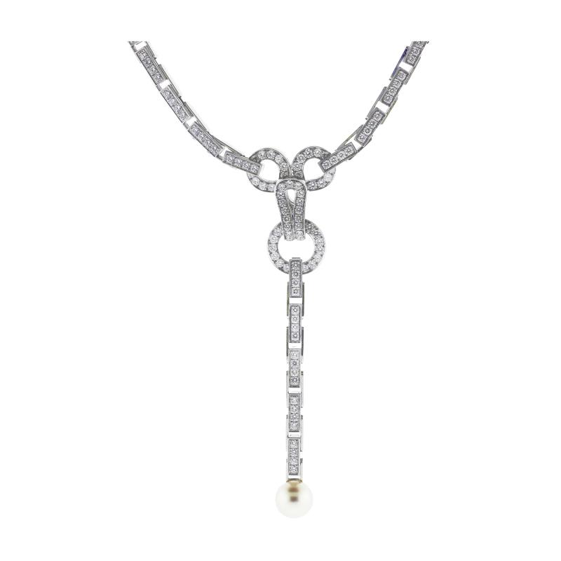 Cartier Cartier Agrade Diamond and Pearl Necklace