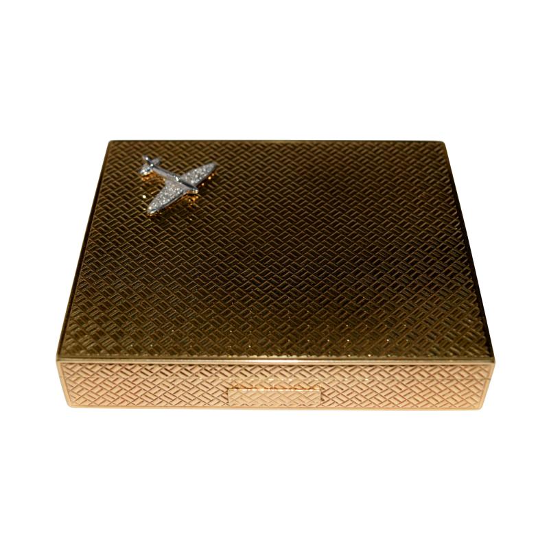  Cartier Cartier Airplane Gold Cigarette Box World War II