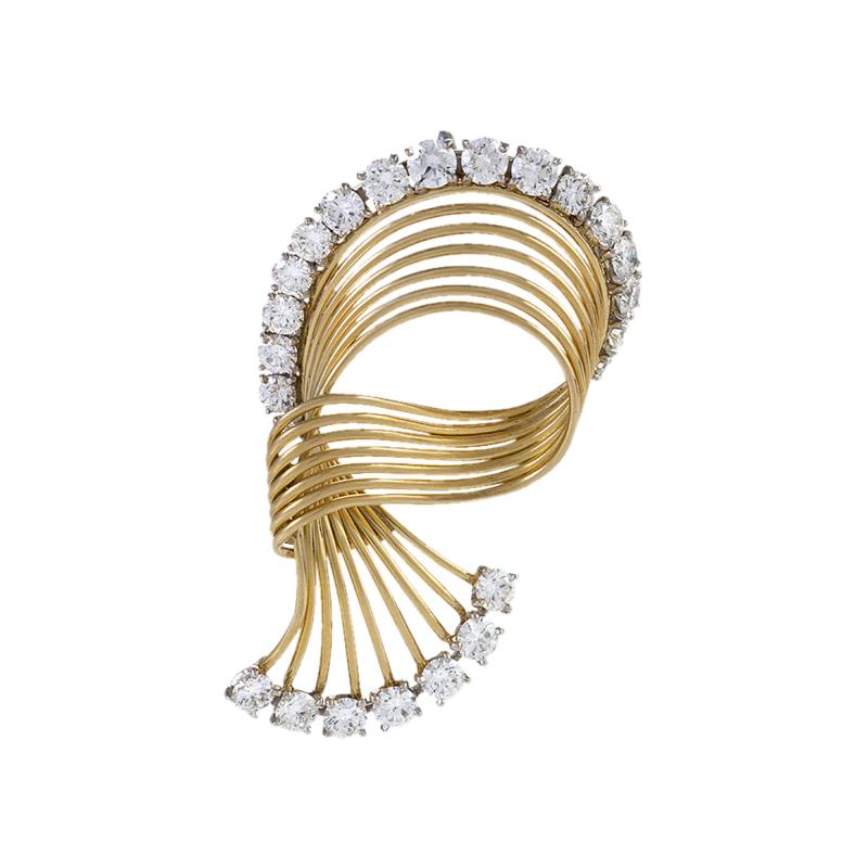  Cartier Cartier Diamond and 18kt Gold Brooch