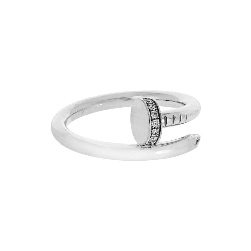  Cartier Cartier Juste Un Clou 18K White Gold Diamond Tip Ring