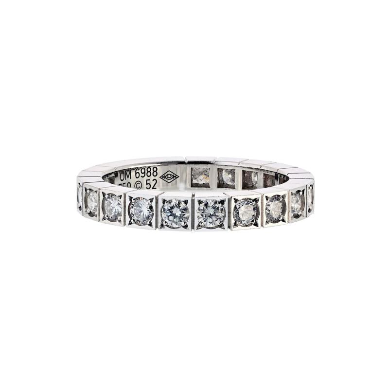  Cartier Cartier Lanieres 18K White Gold Lanieres Diamond EU 52 Ring
