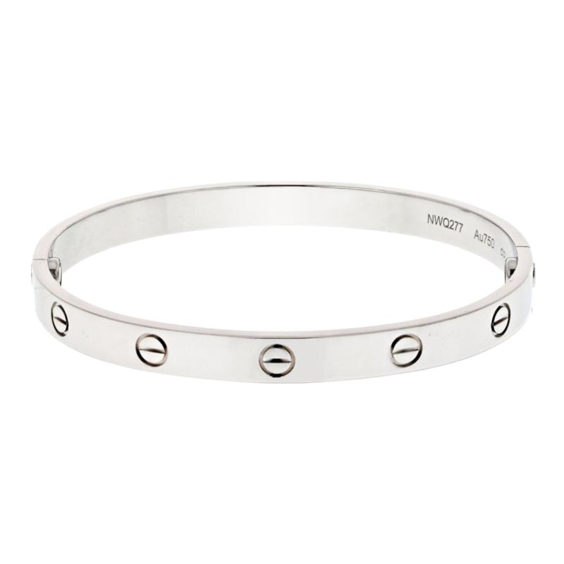  Cartier Cartier Love 18K White Gold Love Size 18 Bracelet