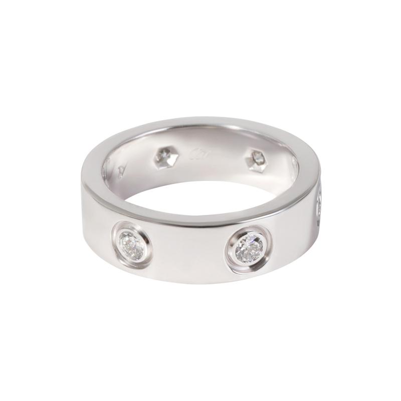  Cartier Cartier Love Diamond Ring in 18k White Gold 0 46 CTW
