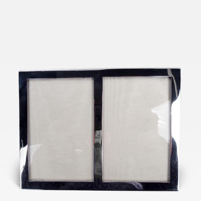 Cartier Cartier Midcentury Modern Sterling Silver Double Picture Frame
