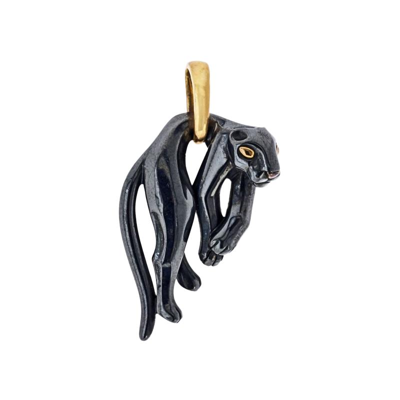  Cartier Cartier Panth re Pendant in Sylverium 18K Yellow Gold Pendant Only