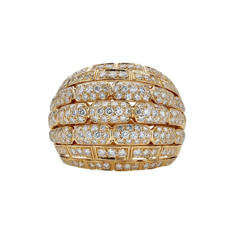  Cartier Cartier Paris 18K Gold and Diamond Maillon Panth re Bomb Ring