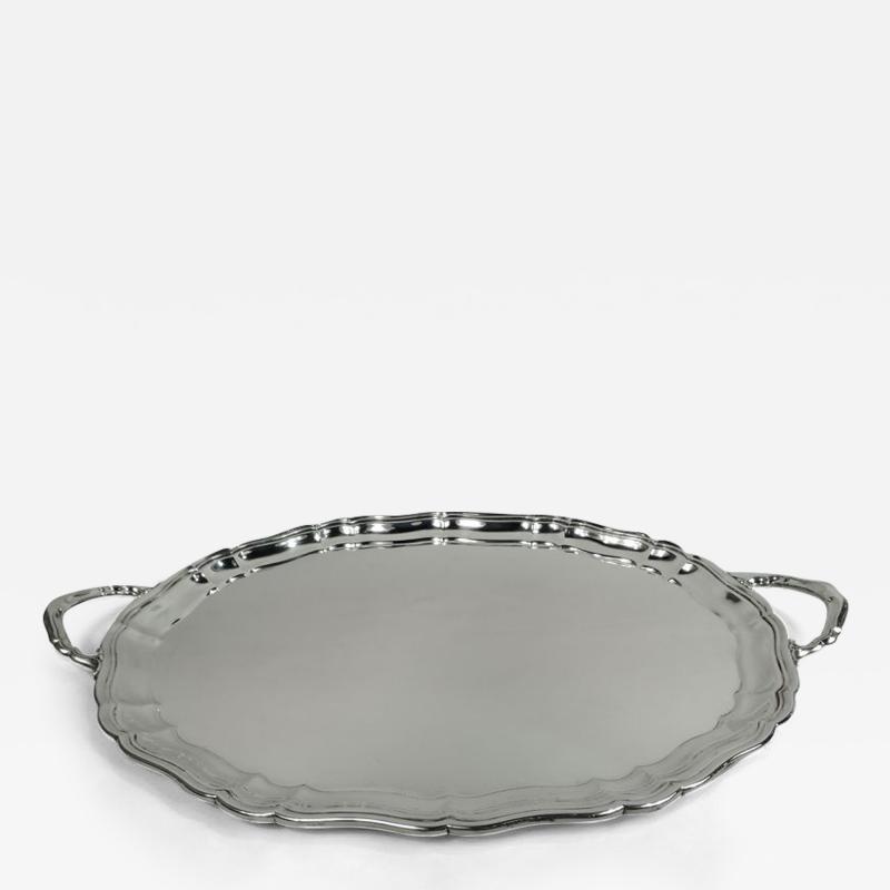  Cartier Large and Old Fashioned Sterling Silver Tea Tray by Cartier
