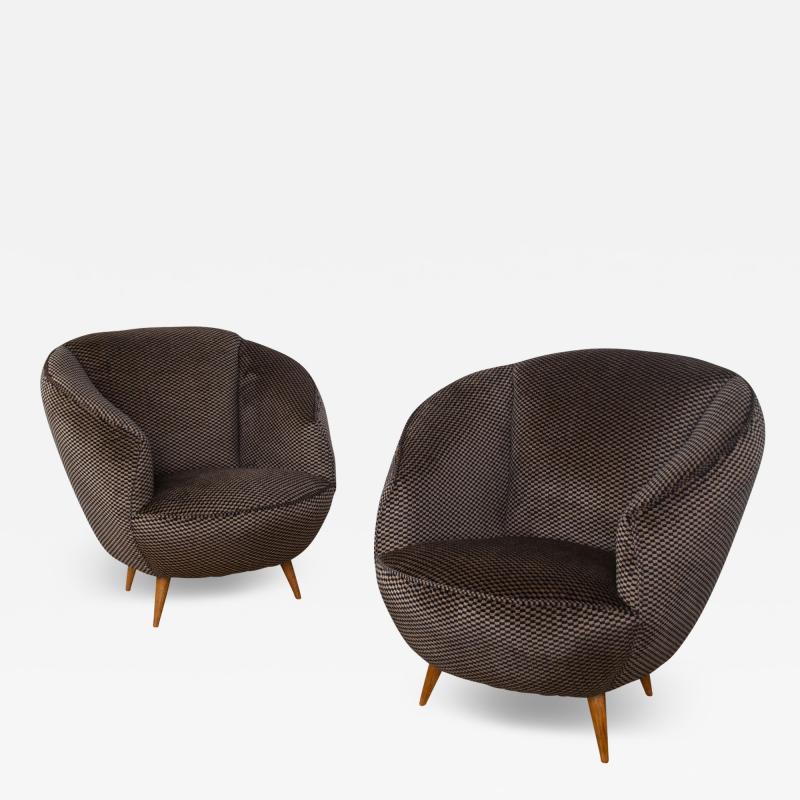  Casa Giardino Gio Ponti set of two armchairs 1950s