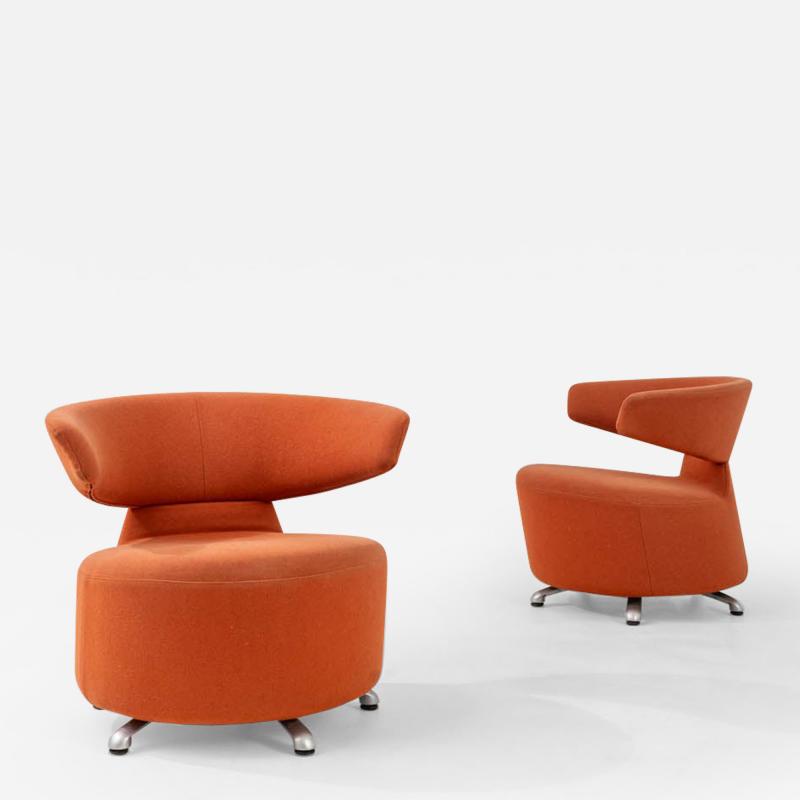  Cassina 20th Century Italian Swivelling Armchairs by Cassina a Pair