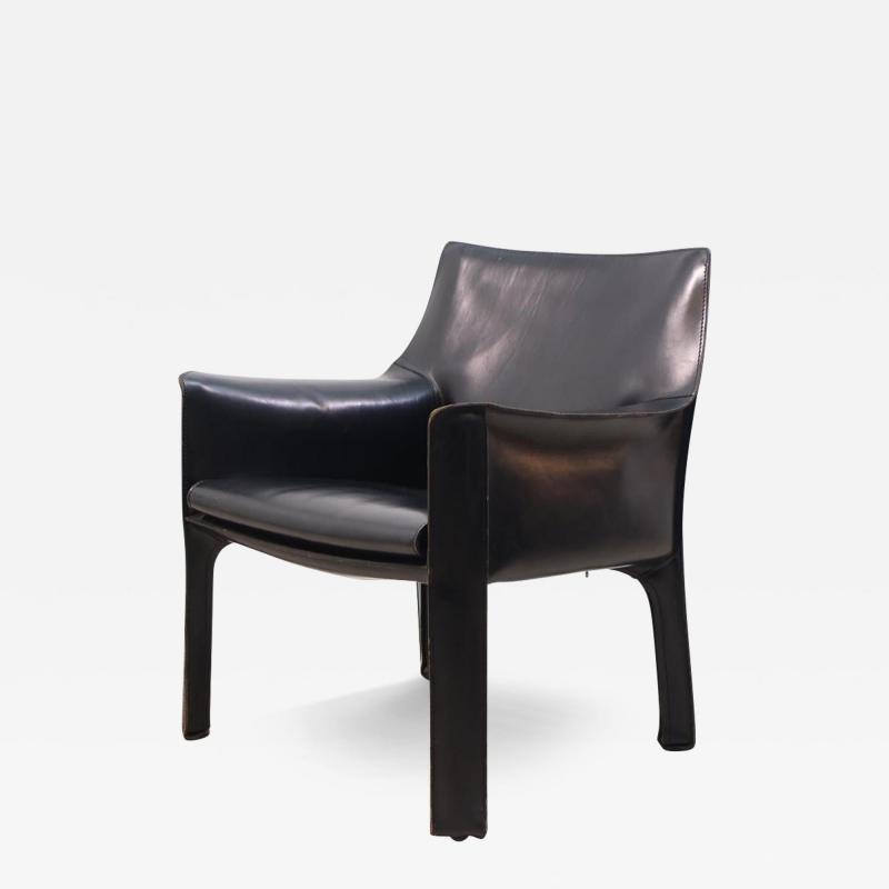  Cassina Mario Bellini for Cassina CAB 414 Chairs in black stitched Leather