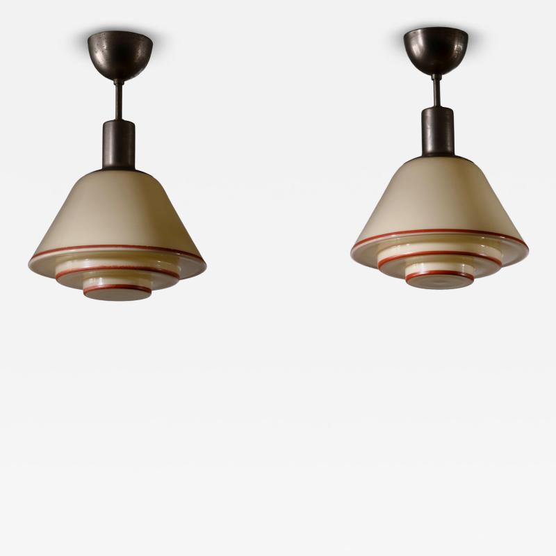 CeBe Pair of Cebe glass pendants