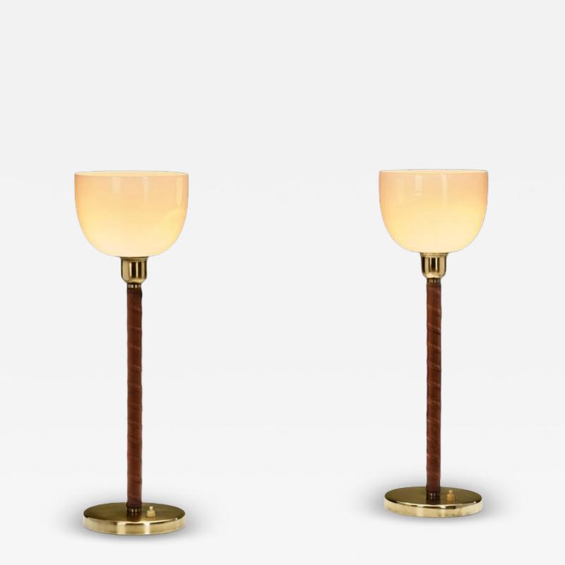 CeBe Pair of Model E1251 Table Lamps by Cebe Sweden ca 1950s