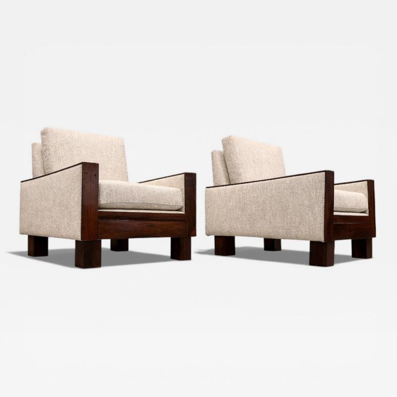  Celina Decora es Armchairs in Rosewood Upholstered in Fabric by Celina 1960s Lot 455A