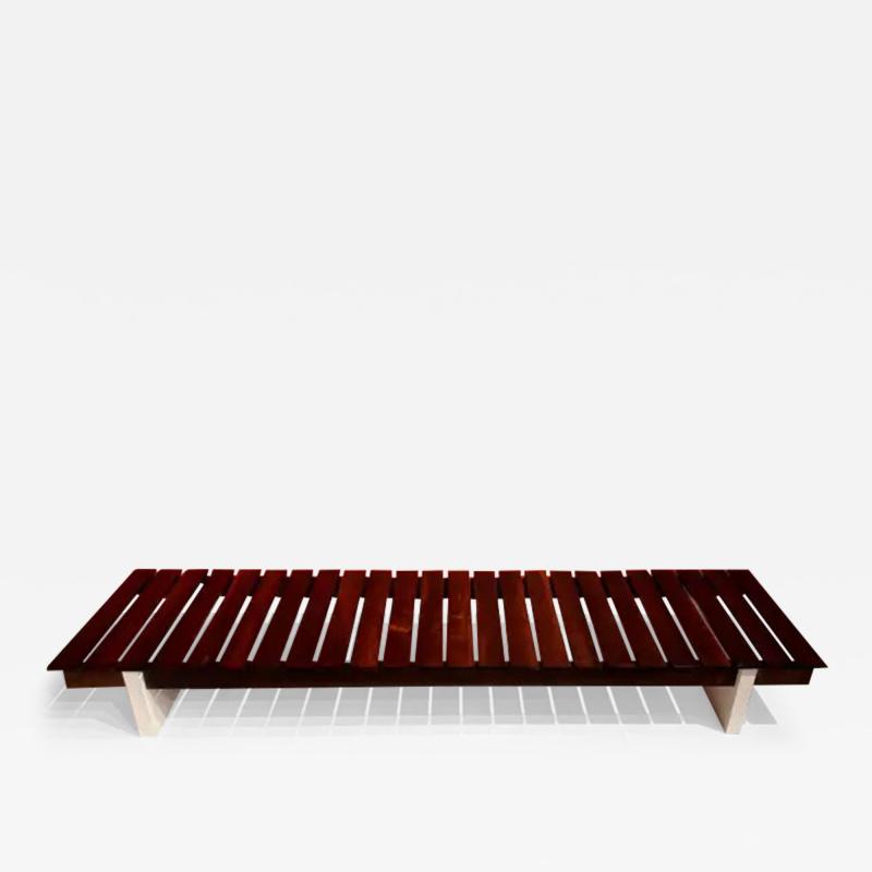  Celina Decora es Mid Century Modern Slatted Bench by Celina Decora es 1960s