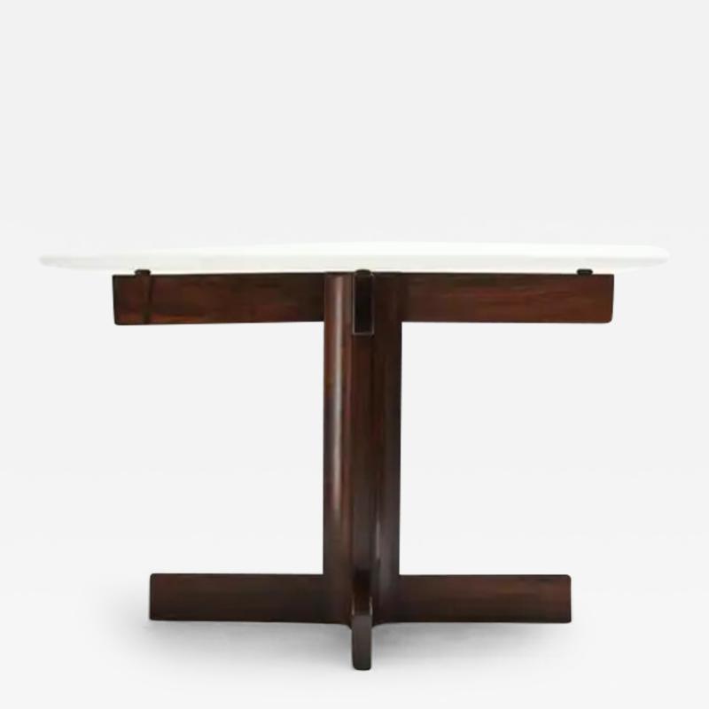  Celina Decora es Midcentury Modern Round Dining Table in Hardwood Marble by Celina Brazil 1962