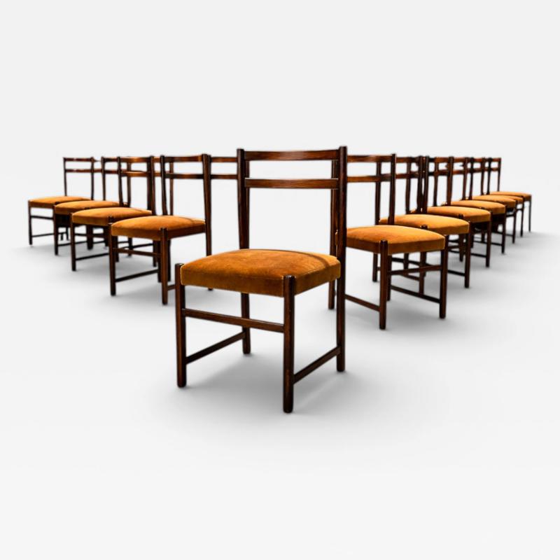  Celina Decora es Set of Twelve Brazilian Modern Rosewood Dining Chairs by Celina Brazil 1960s