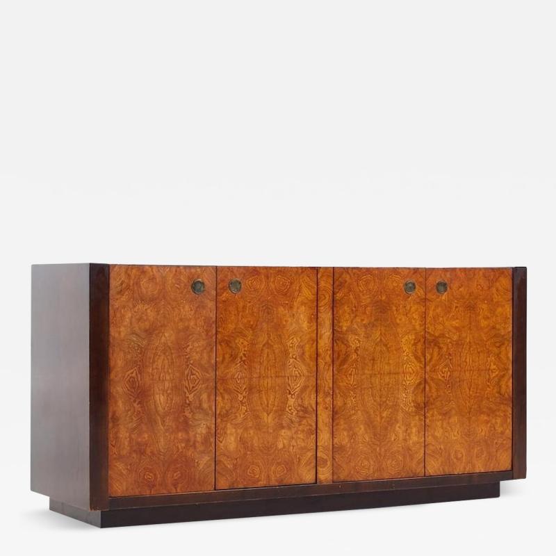  Century Furniture Century Furniture Mid Century Burlwood and Brass Credenza