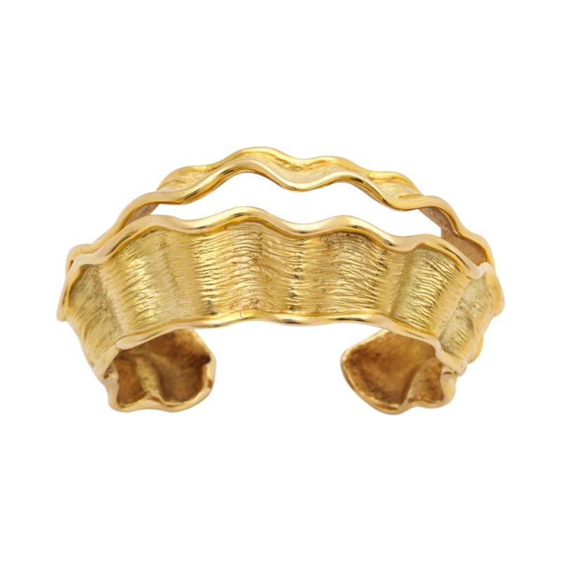  Chanel Chanel Chanel Vintage 18 kt Gold Cuff