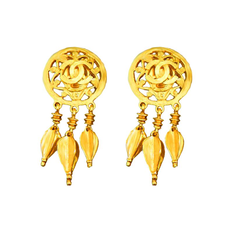  Chanel Chanel Dangle Clip Earrings