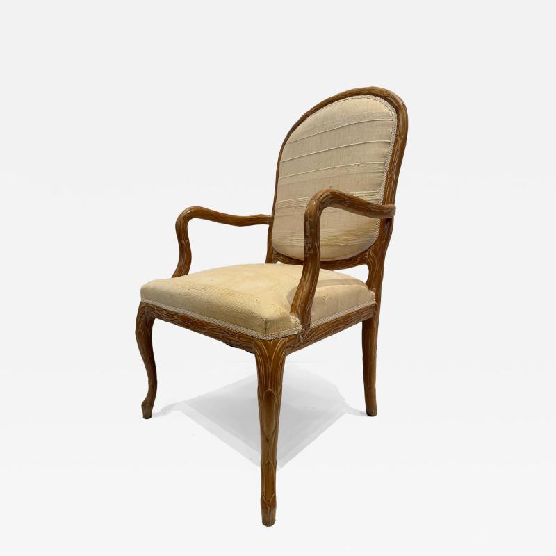  Chateau d Ax Chateau Dax Vintage Faux Bois Carved Dining Chairs Italy Set of 6