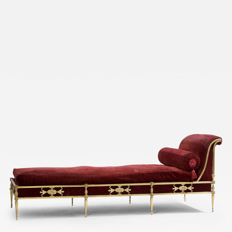  Chiavari Brass Chaise Lounge by Chiavari 1955 Italy