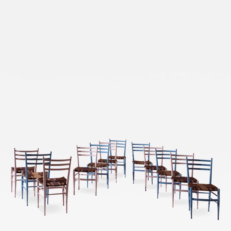  Chiavari Set of twelve Chiavari chairs model Baletta Italy 1960s