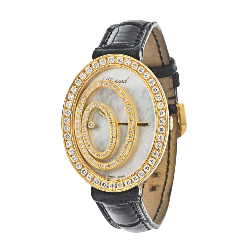  Chopard CHOPARD 18K YELLOW GOLD HAPPY SPIRIT DIAMOND MOTHER OF PEARL LADIES WATCH