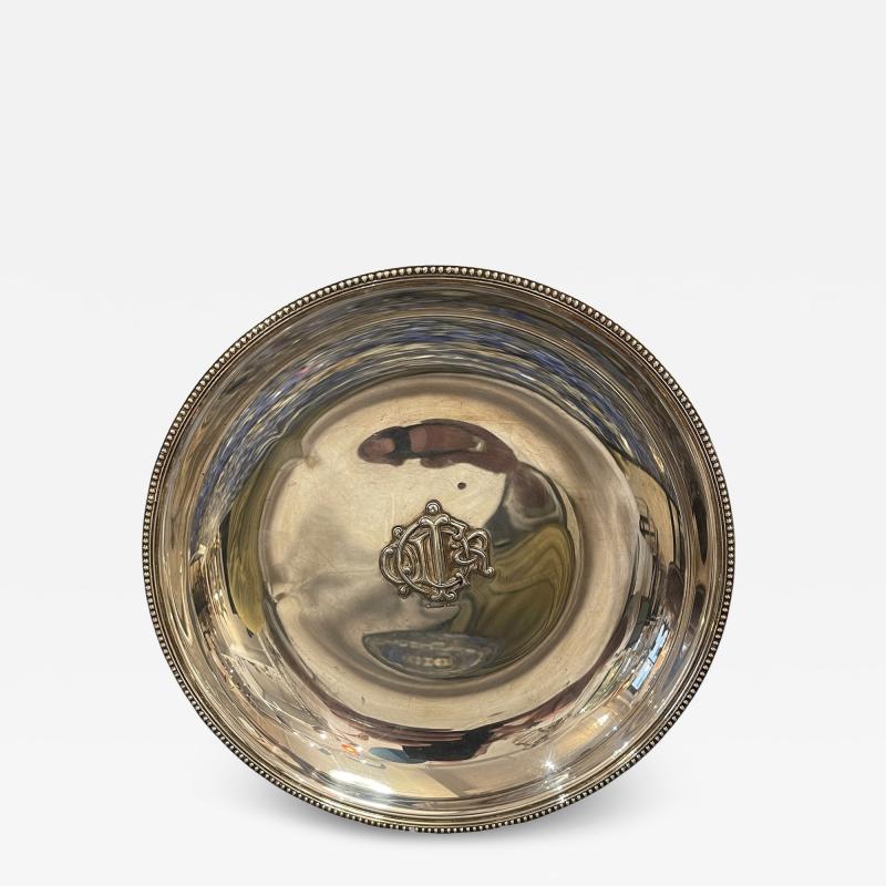  Christian Dior Large silver plated decorative dish or vide poche by Christian Dior
