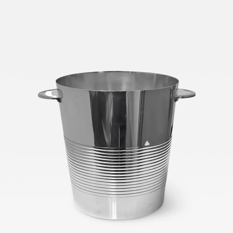  Christofle Christofle Art Deco design Luc Lanel Silver plate Wine Bucket Cooler C 1950
