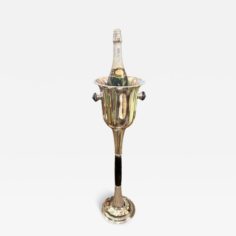  Christofle French Art Deco Floor Standing Champagne Bucket Attributed to the Christofle