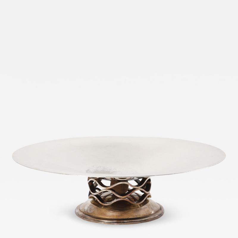  Christofle Ondulations Silver Tazza by Luc Lanel for Christofle circa 1930