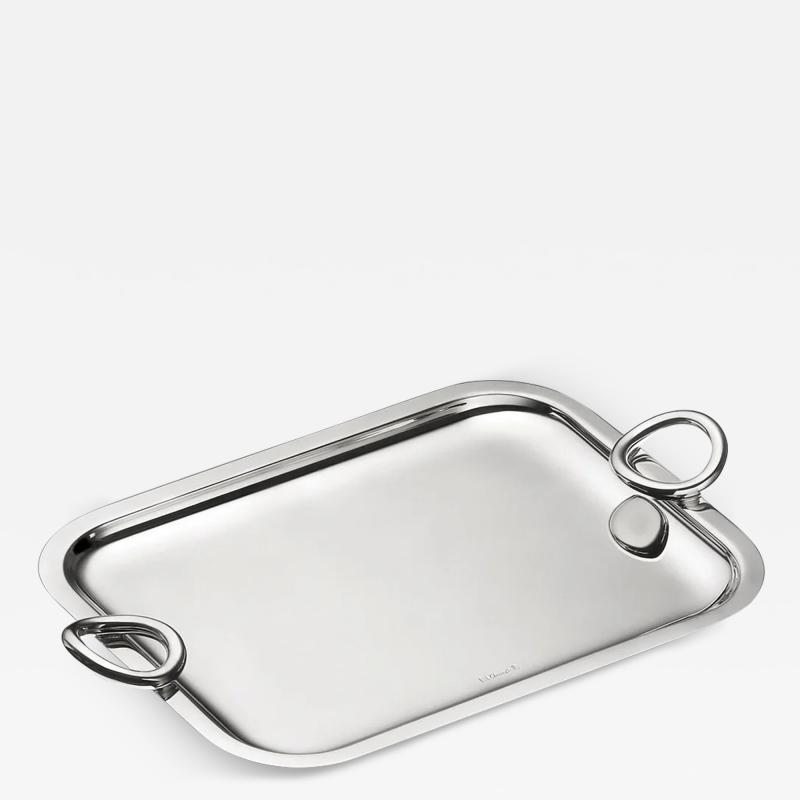  Christofle VERTIGO TRAY SMALL WITH HANDLES IN SILVER PLATE