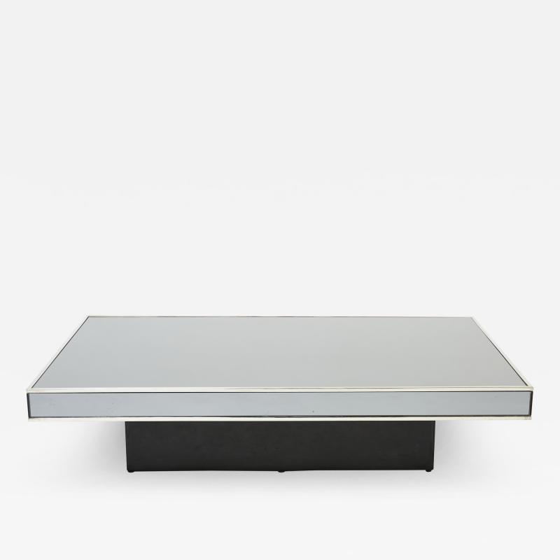  Cidue Willy Rizzo chrome smoked mirror coffee table for Cidue 1970s