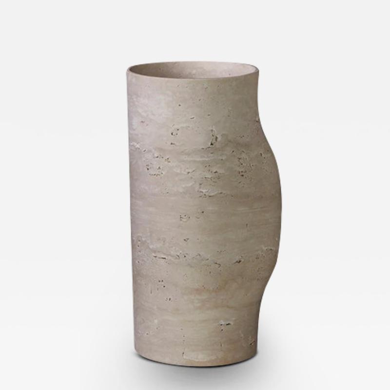  Collection Particuli re CHRISTOPHE DELCOURT SMALL BOS VASE IN ROMAN TRAVERTINE