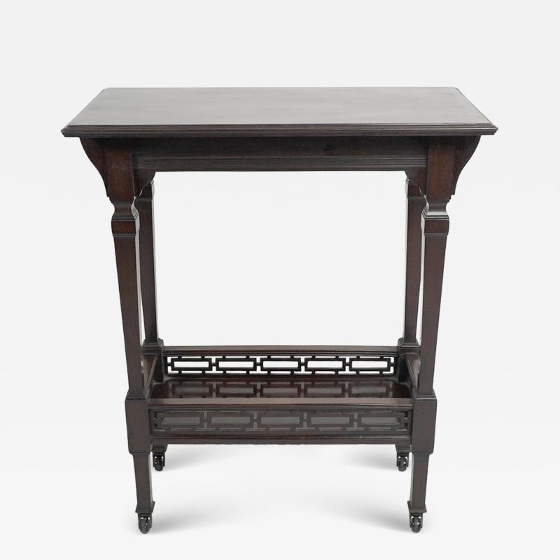  Collinson Lock Collinson Lock attributed A Small Aesthetic Movement Mahogany Side Table