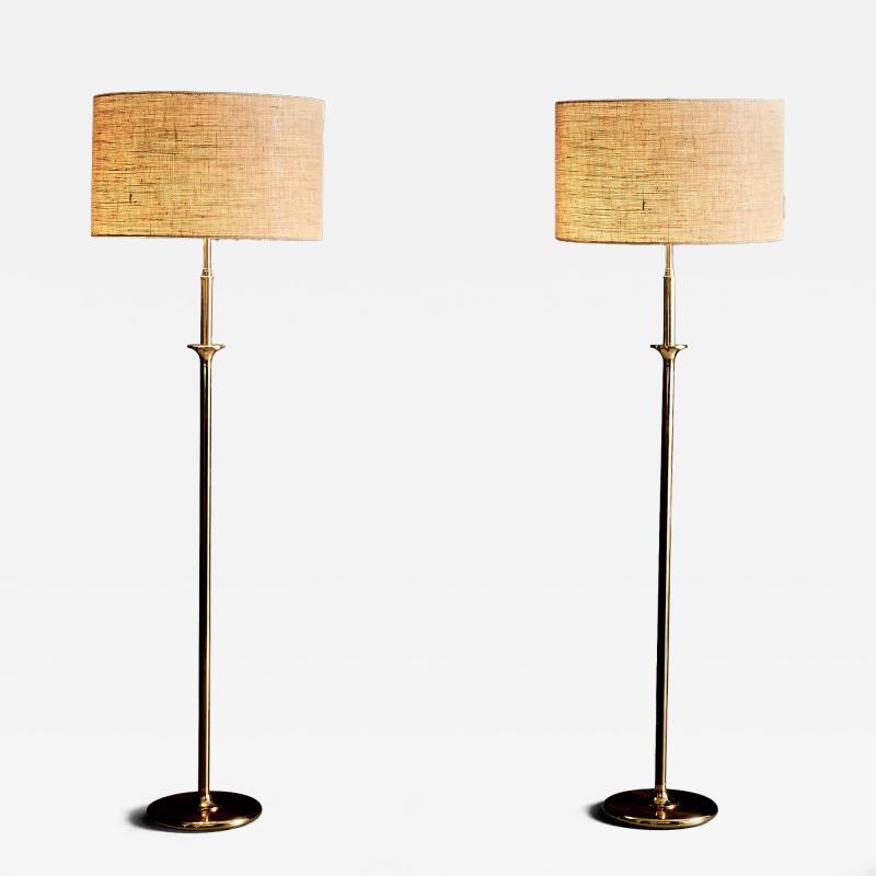  Cosack Leuchten Pair of Brass Floor Lamps made by Cosack Leuchten