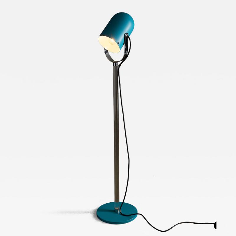  Cosack Leuchten Turquoise Metal and Plexiglass Floor Lamp 1970s
