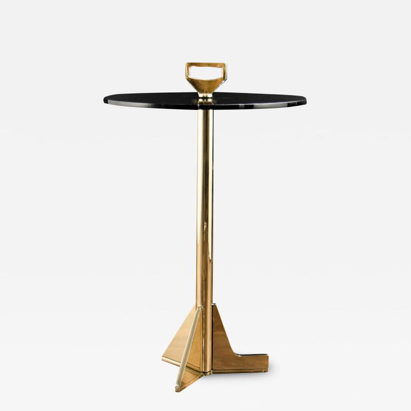  Costantini Design Bellance Occasional Cigarette Table in Cast Bronze and Glass by Costantini