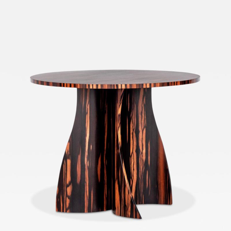  Costantini Design Bentwood Round Side Table in Macassar Ebony by Costantini Andino