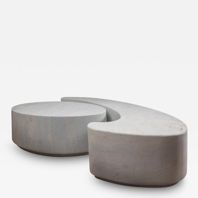  Costantini Design Cadenza Marmol Sculptural Nesting Tables by Costantini In Stock