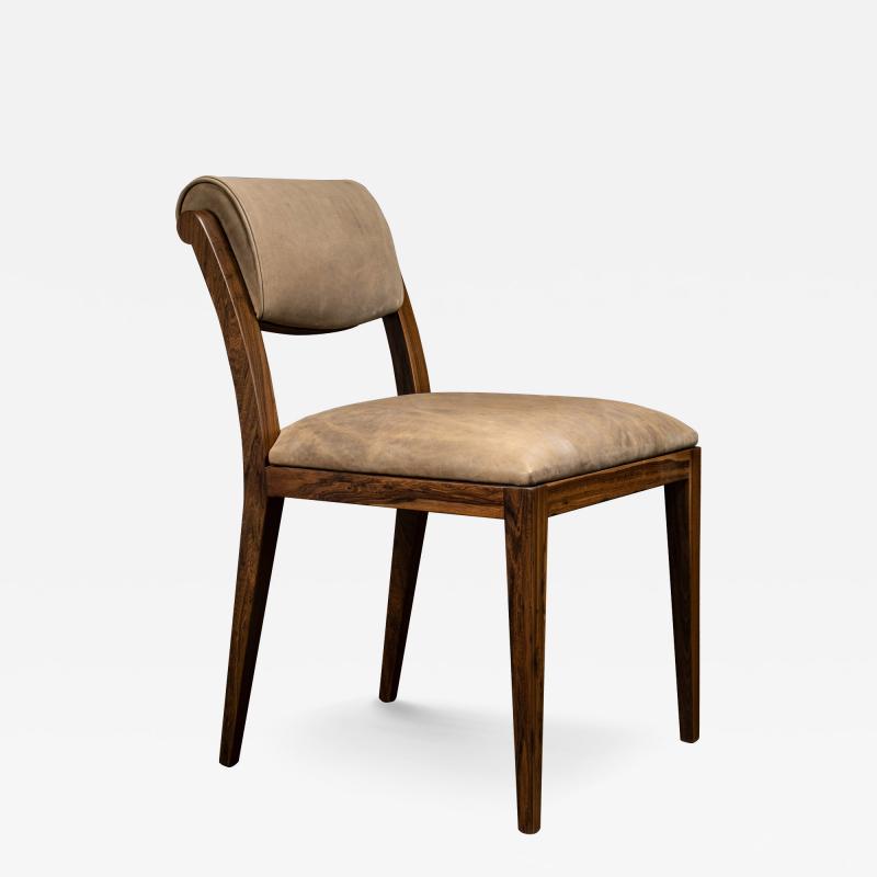  Costantini Design Contemporary Art Deco Style Dining Chair in Pavoni Leather by Costantini Gianni