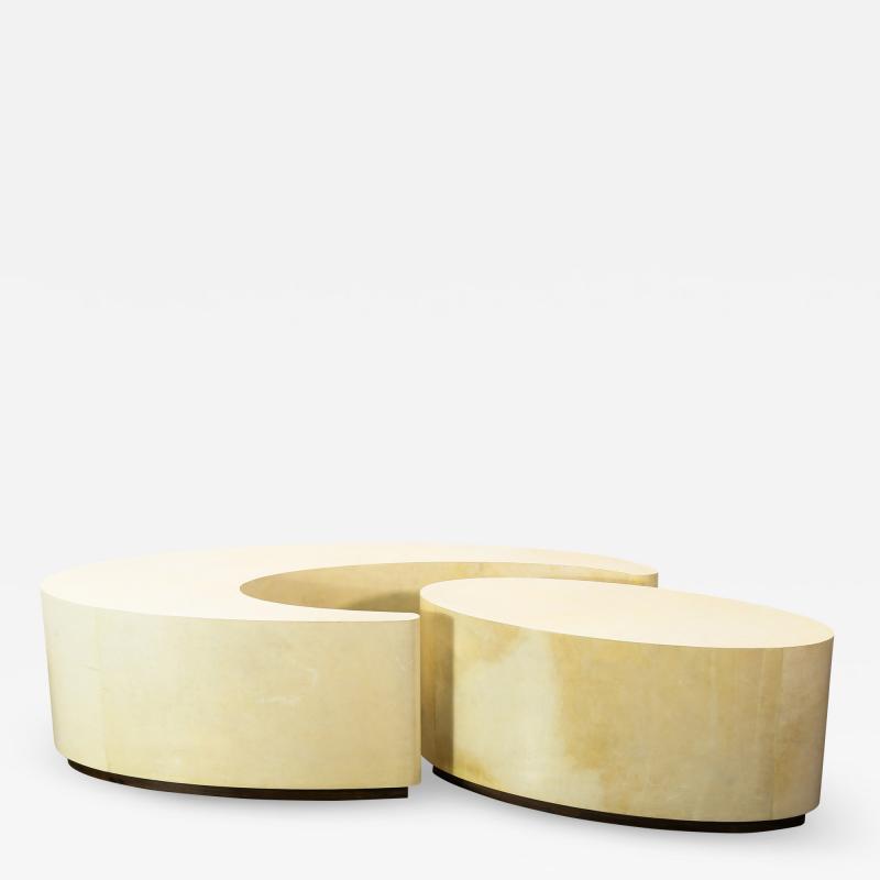  Costantini Design Goatskin Modern Sculptural Nesting Coffee Tables from Costantini Cadenza