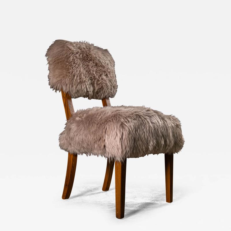  Costantini Design Luca High back Dining Chair from Costantini in Argentine Rosewood and Sheepskin